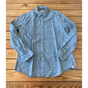 Rare Rabbit Button Up Shirt Size Large Men’s Blue Long Sleeve